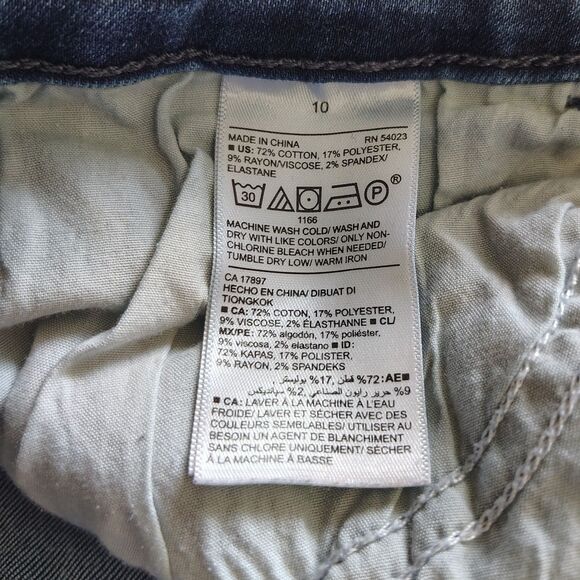 OLD NAVY Rockstar Mid Rise Crop Sz 10 Women's Solid Stretch Jeans - Picture 4 of 4